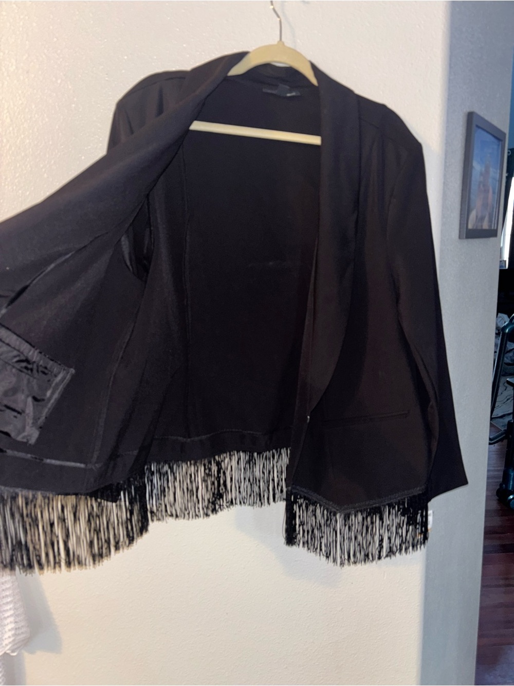 INC International Concepts Holiday Fringe Blazer Black – Size 3X NWT - Picture 2 of 9